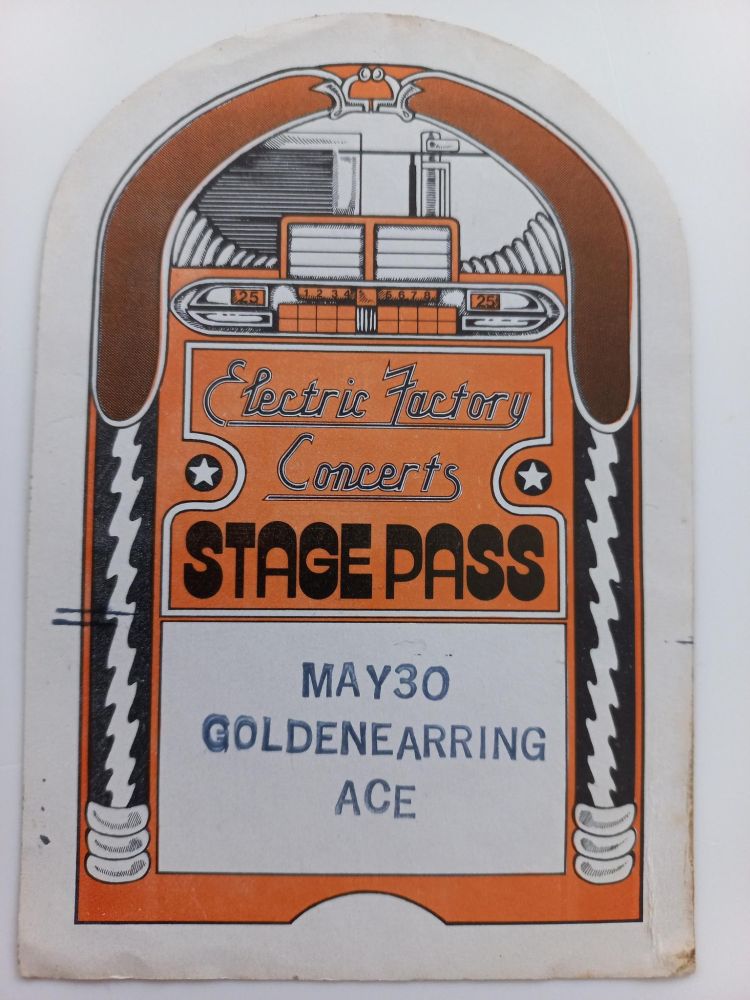 Golden EarringBackstage Pass May 30 1975 Erlanger Theatre - Philadelphia